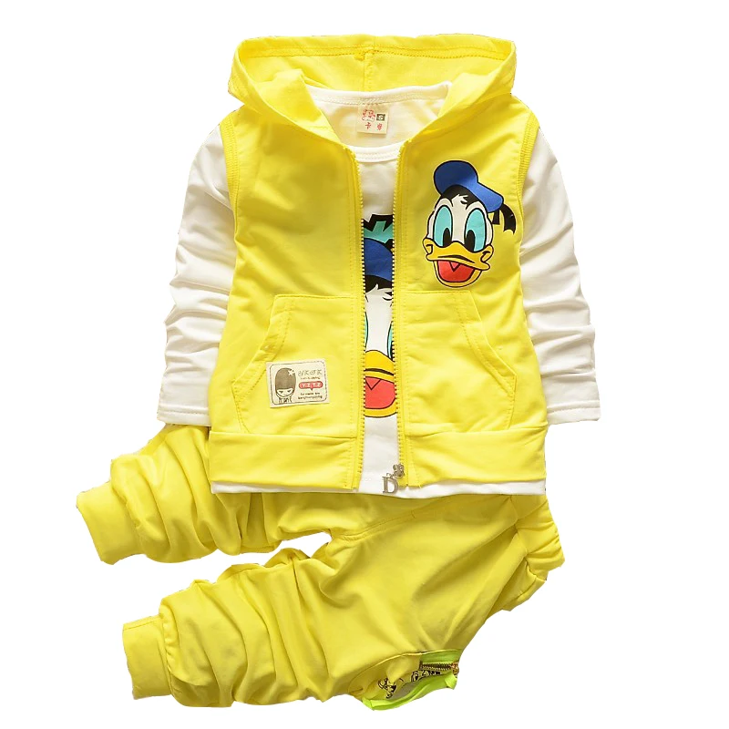 

Toddler Boys Clothes Mickey Duck Baby Boy 2t Girls Clothes Kids Tracksuit Baby Thanksgiving Outfits 3 Piece Hooded Vest Sets