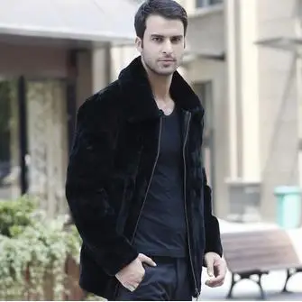 Мужская куртка из искусственного меха зимняя меховая Толстая Шуба Jaqueta Masculina Parkas для мужчин, большие размеры, пальто из искусственного меха енота, собаки D57