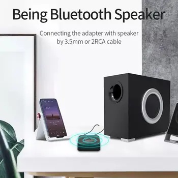 

NFC Desktop Bluetooth Receiver BT Transmitter Bluetooth 5.0 3.5mm AUX Jack RCA 28TE