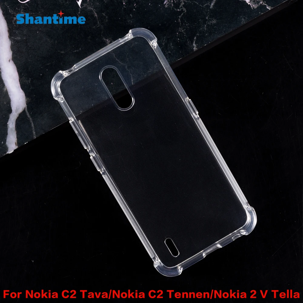 Per Nokia C2 Custodia Tano Crystal Clear Tecnologia Di Assorbimento Degli Urti Paraurti Custodia Morbida In Tpu Per Nokia C2 Tennen Nokia 2 V Tella