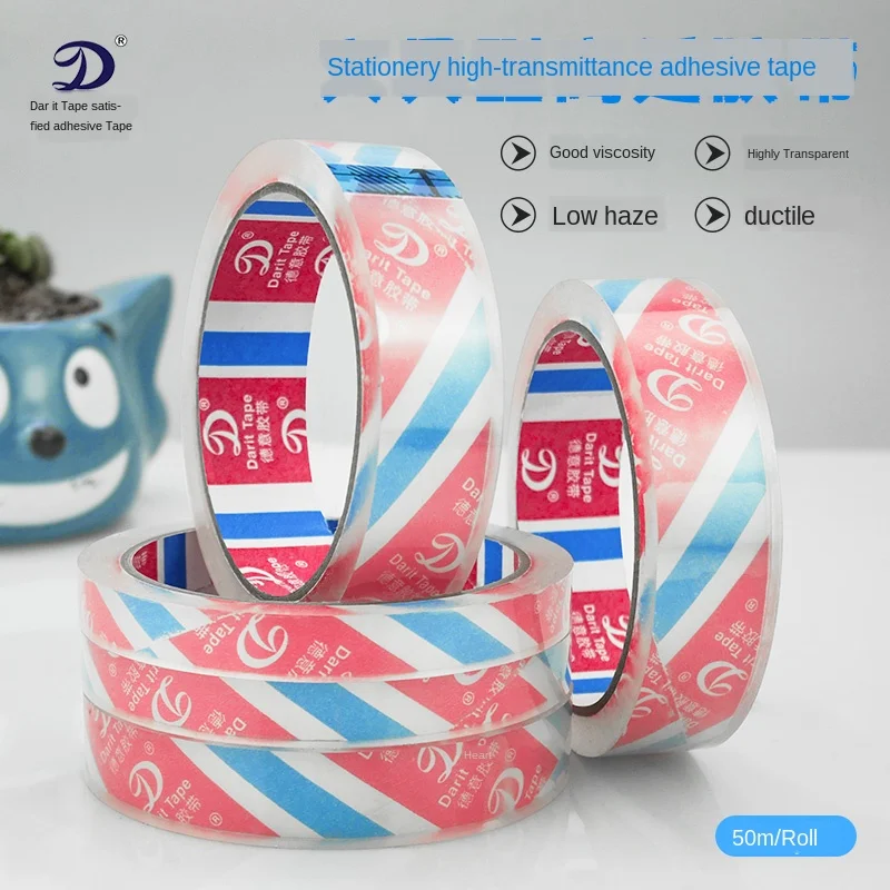 Прозрачная лента с высокой вязкостью прозрачный канцелярский скотч клейкая
