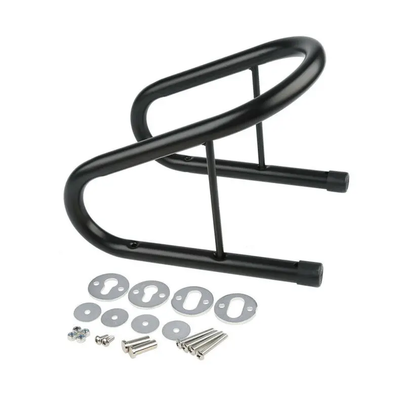 6.5" Black Motorcycle Wheel Chock Kit Scooter Bike Stand Trailer Truck Mount Kit With Quick Release Hardwares