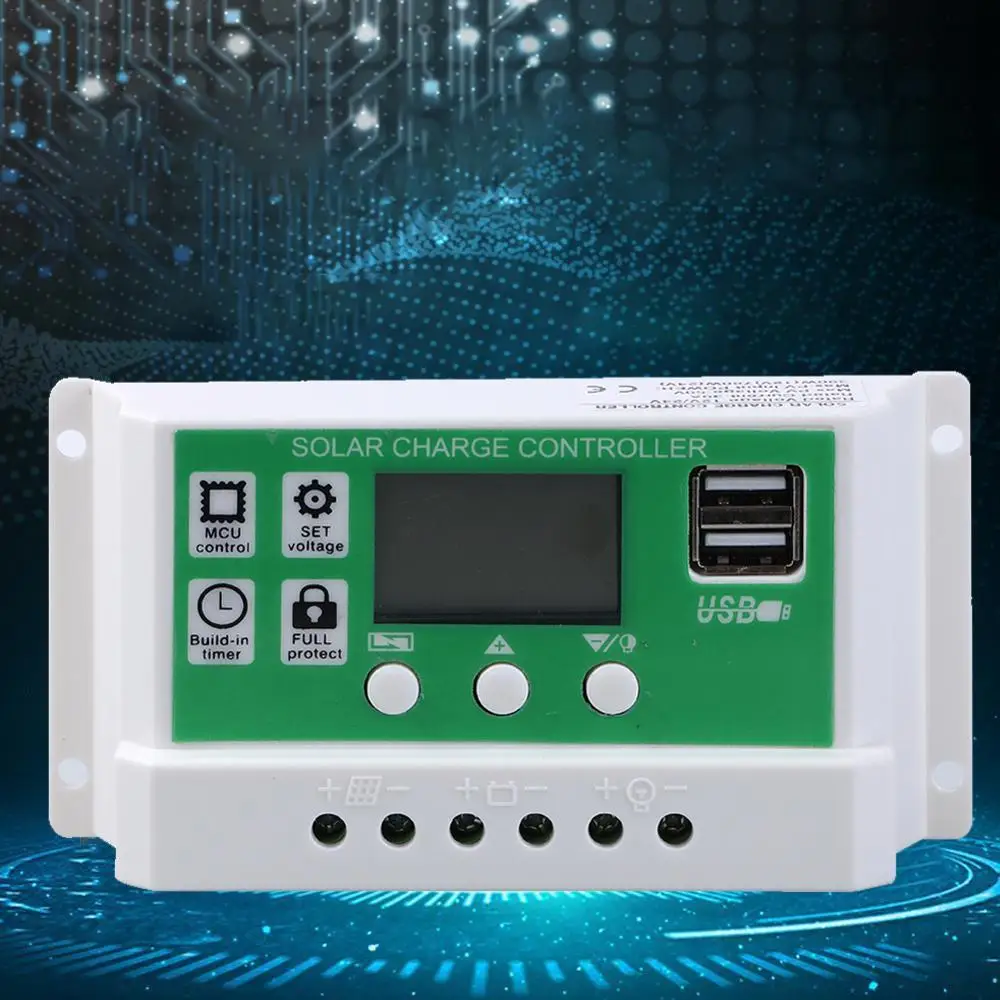 10A/20A/30A 12V 24V Solar Charge Controller Light Control Lithium ...