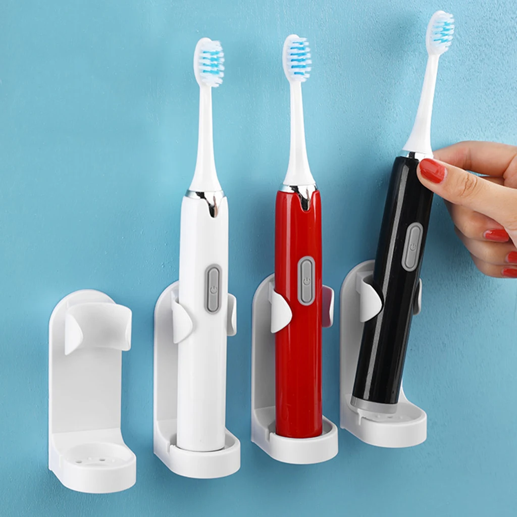 WHITE WALL HANGER MOUNT HOLDER HOOK FOR ELECTRIC TOOTHBRUSH SELF-ADHESIVE