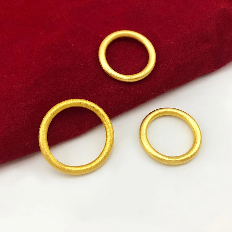 Fashion Korean 14k Gold Ring for Women Men Wedding Engagement Jewelry Couple Rings Lovers Statement Birthday Gifts | Украшения и