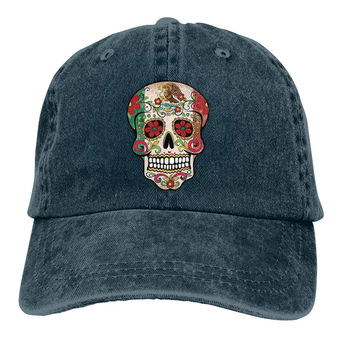 Mexican Flag Sugar Skull1 Unisex Trucker Hats Dad Baseball Driver Cap |