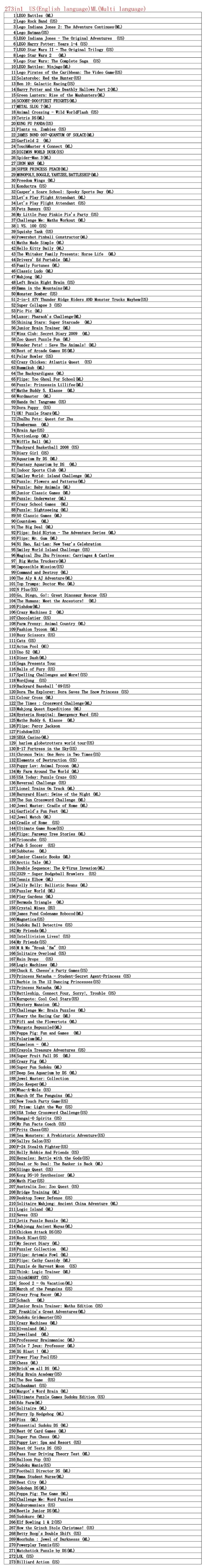 273 In 1 Compilation Video Game Cartridge Console Card For Nintendo DS 3DS  2DS|Memory Cards| - AliExpress
