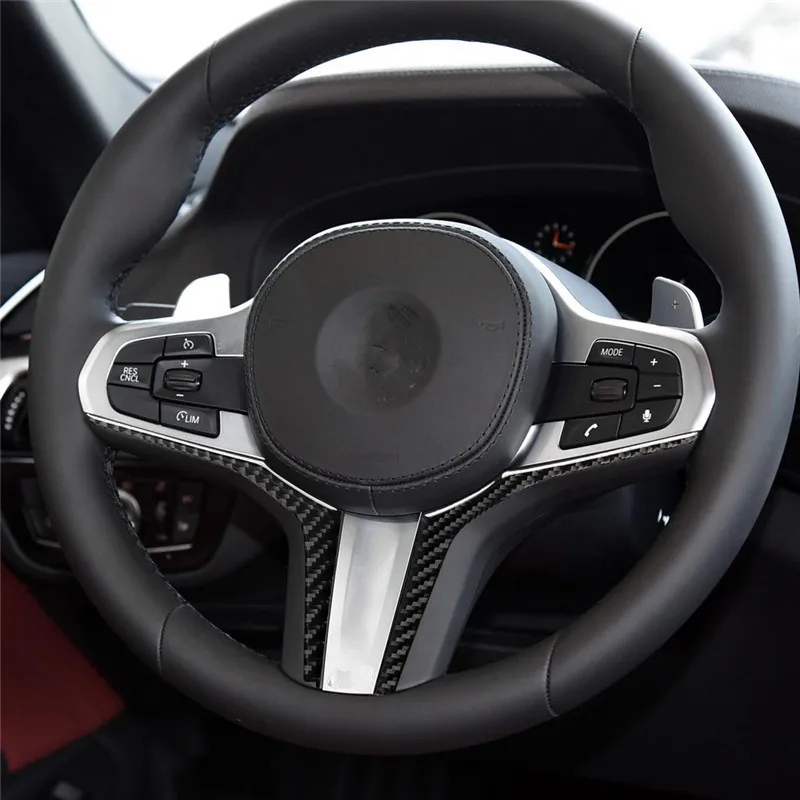 Украшение интерьера наклейка на руль из углеродного волокна для BMW G01 G02 G30 X3 X4