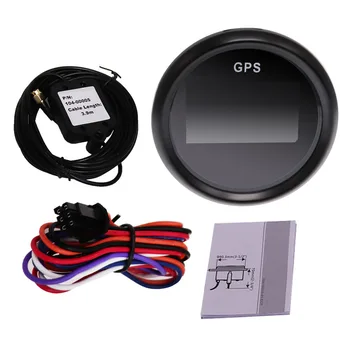 

52mm Digital GPS Speedometer Odometer For Boat Yacht Motorcycle Car With LED Backlight 12V 24V