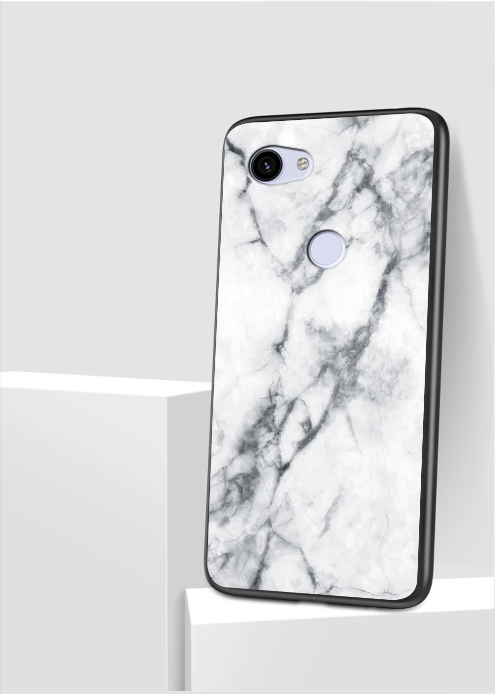 Для Google Pixel 3a XL чехол из мрамора, глянцевое закаленное стекло, Мягкий Силиконовый противоударный жесткий чехол для телефона для Google Pixel3a XL чехол
