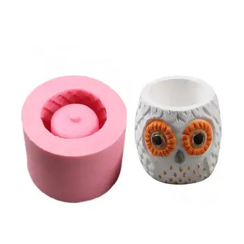 

Mini Flowerpot Mould for Succulent Plants Owl Shape Flower Pot Plaster Craft Mould Cement Mold