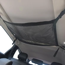 Автомобильная потолочная сетка для хранения Карманный-Универсальная автомобильная антенна внутренняя грузовая сетка сумка на молнии, Автомобильный багажник для хранения