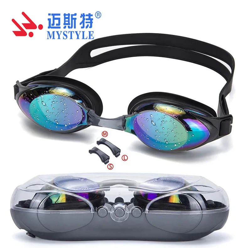 

Hot Sales Adult Waterproof Anti-fog Electroplating Goggles New Release Buckle Design Silica Gel Goggles