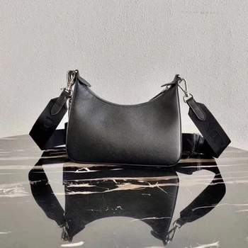 

2020 new cross pattern three in one net red same type hobo steamed bun mother chain underarm bag cloth bag single shoulder diago