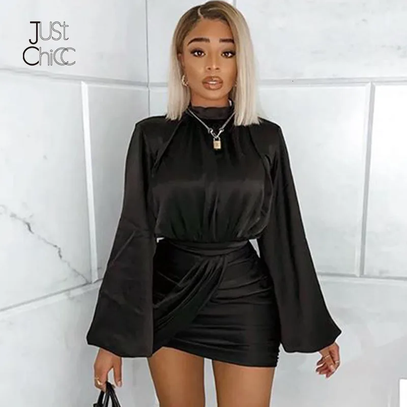 

Justchicc Bandage Winter Long Sleeve Dress Women O neck Bodycon High Waist Sexy Dress Night Club Party Dresses Black Vestidos