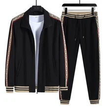 New Men's Sets Fashion Long Sleeve Casual Mens Tracksuit Men Sports Suit Printing Plus Size Sweatsuit Winter Street Clothing