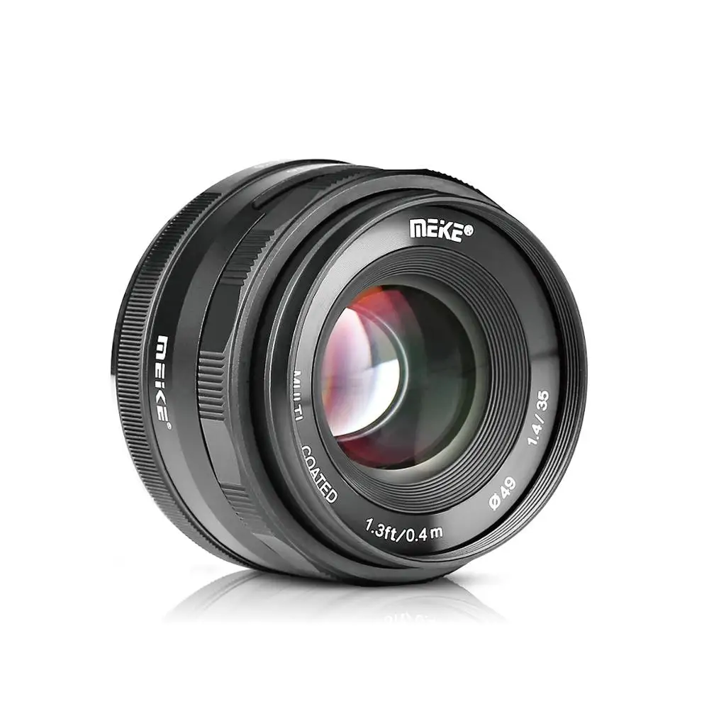 Meike 35 мм f1.4 объектив с широкой диафрагмой и ручной фокусировкой APS-C для цифровой камеры Olympus микро 4/3 EM10/EM5/EM1/EP5/EPL3 и Panasonic G7/6/5/4/3+ подарок