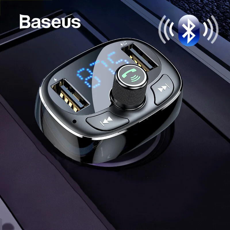Автомобильное зарядное устройство Baseus FM трансмиттер Aux модулятор Bluetooth Handsfree