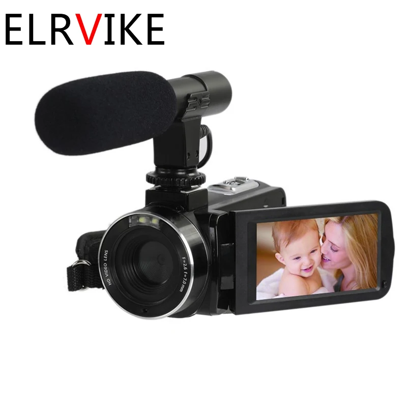 

ELRVIKE 4K 48 Megapixel Sport FHD-DV4K New Professional Digital Camera High Definition Touch Screen Sport DV Camera With Headset