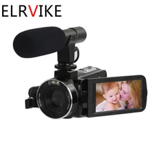 ELRVIKE 4K 48 ميجابيكسل الرياضة FHD DV4K جديد المهنية كاميرا رقمية عالية الوضوح شاشة تعمل باللمس الرياضة كاميرا الفيديو الرقمية مع سماعة الرأس