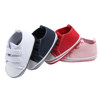 

Toddlers Baby Canvas Hook &Loop Casual First Walkers Shoes Baby Moccasins Soft bottom Bebe Anti-slip Baby shoes 11-14cm