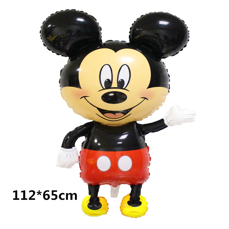 BalloonC-1piece Синий Микки Маус с днем рождения украшения Дети тарелка чашка соломенные салфетки одноразовые посуда детский душ событие набор для вечеринки - Цвет: BalloonC-1piece