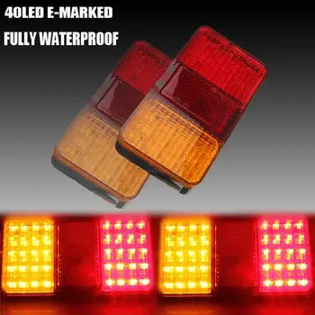 

2pcs 12V 40 LED Car Trailer Truck Rear Tail Light Brake Stop Turn Indicator LED Lamp For Utes Boats Caravans Waterproof