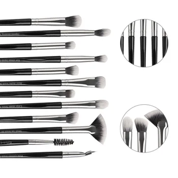 

12 Pcs/set Eyes Makeup Brushes Kit With Brush Bag Eyeshadow Eyeliner Eyes Cosmetics Tools