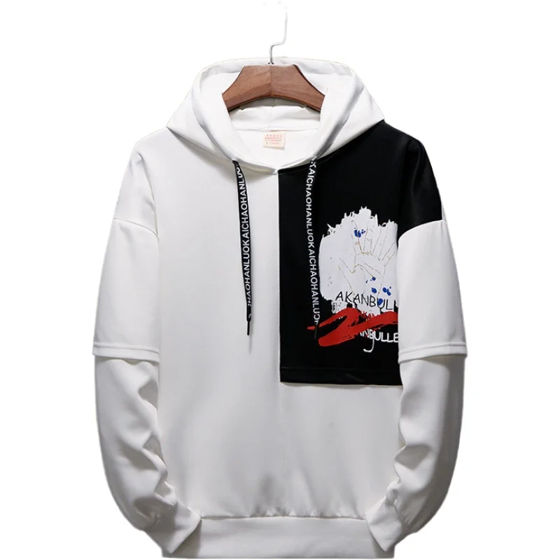 

SWICCI Male Sweatshirt Breathable Women's Hip Hop Style Men's Autumn Long Coat Traditional Fashion Letter Printing Loose Culture