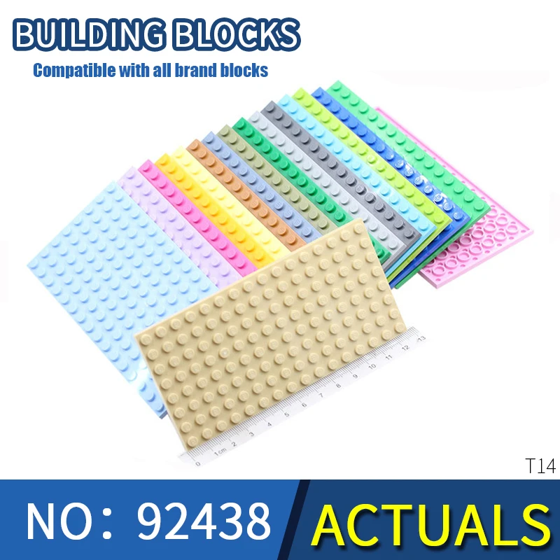 

KAZI 92438 8x16 Dots Base Plate Particles blocks building parts moc technic enlighten bricks nano assemble constructor diamonds