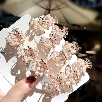 

Korean Hair Jewelry Simulated Pearl Hair Claws Rhinestone Hairclips Bridal Wedding Hair Accessories Headwear High Quality