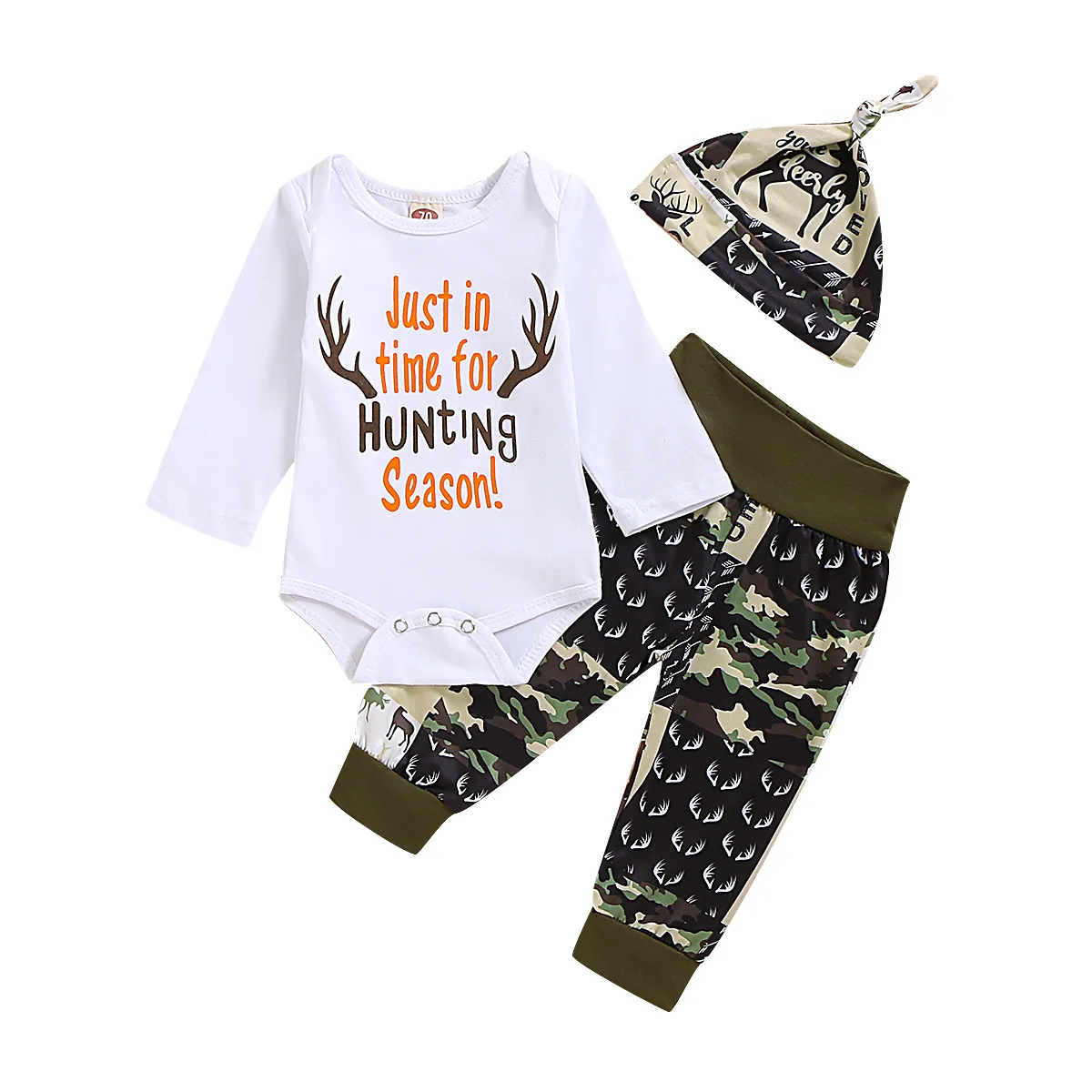 Комплект одежды для маленьких мальчиков; сезон осень-зима; Теплая Одежда для новорожденных; топы; боди; Топ; штаны; шапка для маленьких мальчиков и девочек; Рождественская одежда
