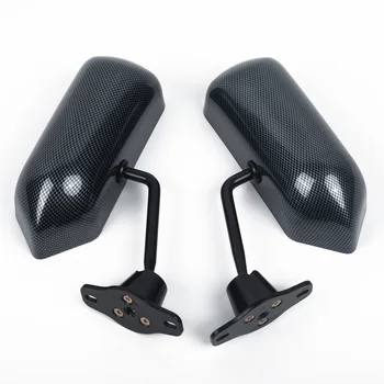 

1 Pair Of F1 Carbon Fiber Look Side Mirrors&triangle Base Fits For RAV4 Miata MX5 Mazda3 RX7 SXE10 Series