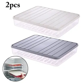 

2PCS Food Container Large Capacity Freezer Container Food Storage Reusable Box