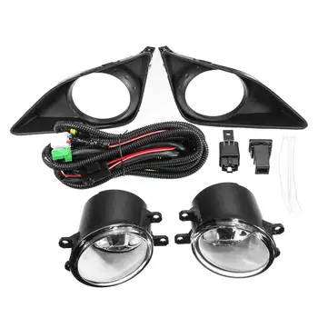 

New 12V Fog Lights Fog Lamp Assembly For Toyota Corolla 2008 2009 2010 Fog Lights Lamps+Cover+Switch Wiring+ H11 Bulbs 2pcs/SET