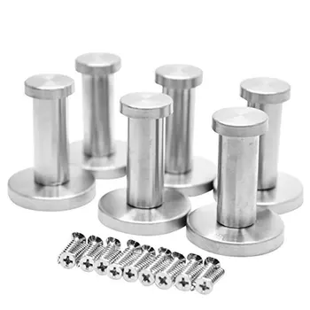 

6pcs Wall Hook Screw Type Set Firmly Fixed Durable Heavy Object Clothes Hook Bathroom Single Hook Stainless Steel