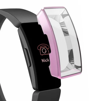

Watch Case Anti-fall Plating Case TPU Transparent Watch Screen Protector Case For Fitbit Inspire