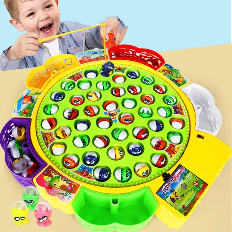 

Kids Toy Electric Fishing Game Rotating Fish Board Puzzle Interactive Parent-children Toy