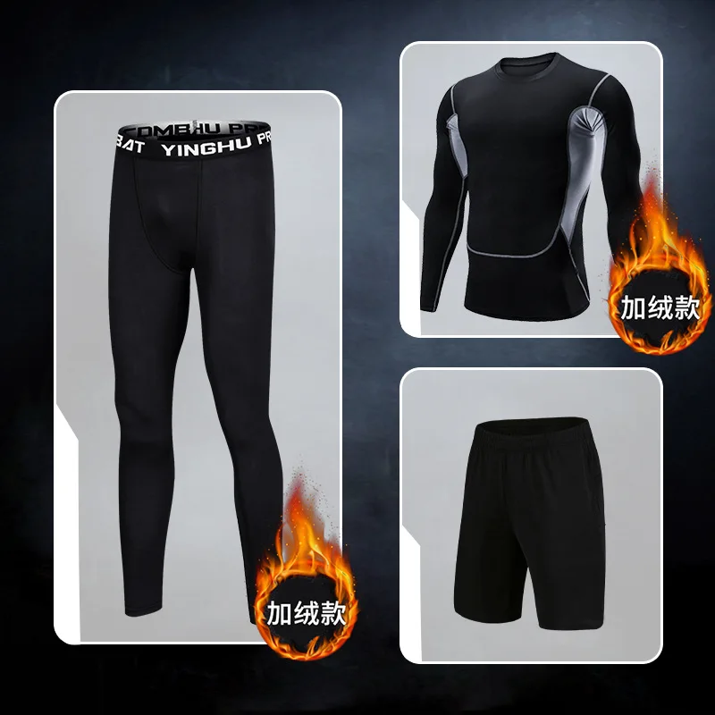 MMA боксерские майки наборы Рашгард ММА шорты+ футболки+ брюки 3 шт./компл. компрессионные колготки для кикбоксинга спортивная одежда Bjj GI спортивные костюмы - Цвет: A