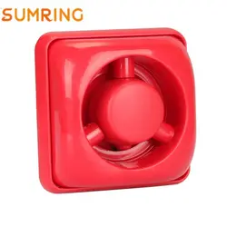 24V DC Long Life Red Fire Siren With Strobe Fire Alarm Red Police Alarm