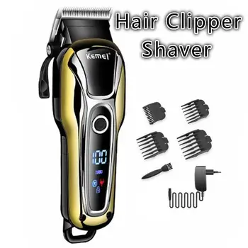 

Professional Digital Hair Trimmer Rechargeable Electric Hair Clipper Men Cordless Hair cutter Cutting Machine