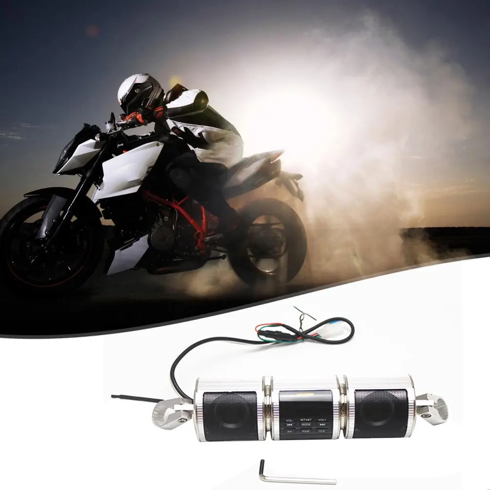 

Portable Motorcycle Mp3 Audio Refit Soundproof Waterproof Speaker Multifunction With Display Dual Speaker