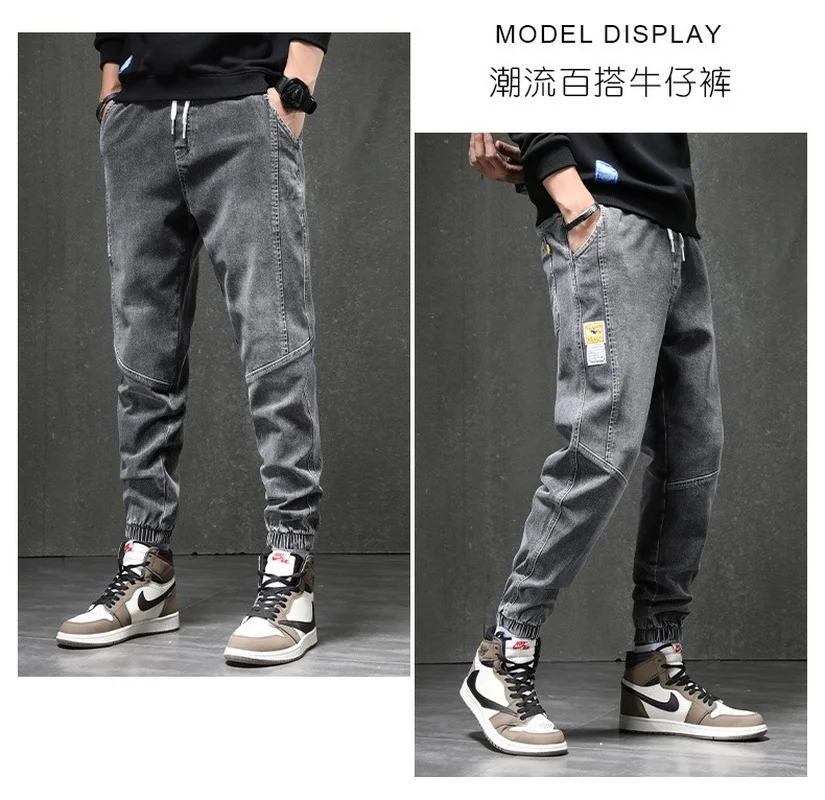 ICCLEK Men's Jeans Casual Pants Autumn Jeans 2021 New Loose-fitting Trousers Black Jeans  Wide Leg Jeans  Denim Jeans  Clothes