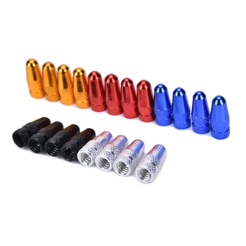 

5PCS/Lot Aluminum material bicycle Presta Wheel Rim Tyre Stem Air Valve Caps Dust Cover Useful