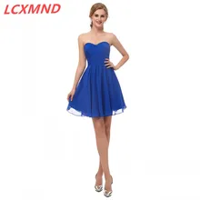 Royal Blue Sweetheart Homecoming Dresses Short Chiffon A-Line Mini Party Cocktail Dress Formal Party Prom Gown Sweet 16 Dress