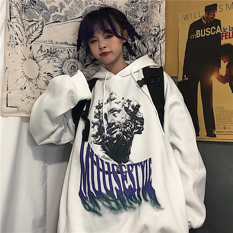 Lychee Harajuku с буквенным принтом, Женская флисовая толстовка с капюшоном, весна, осень, зима, женские топы, повседневные свободные женские толстовки