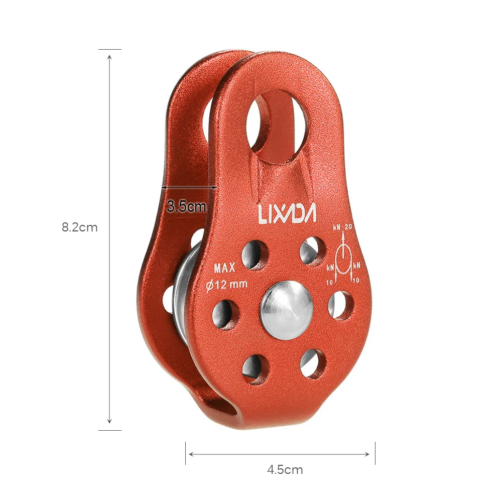 Professional 20KN Rope Pulley Climbing Mountaineering Equipment Fixed Single Rock Rescue Survival Caving | Спорт и развлечения