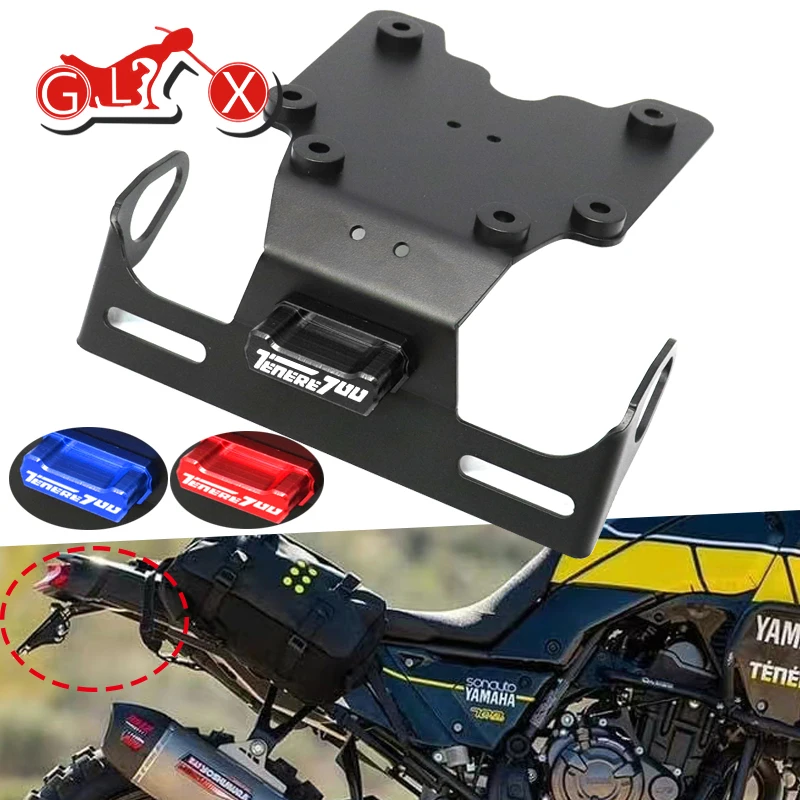 

Motorcycle Accessories for YAMAHA TENERE700 TENERE 700 XTZ700Z TX690Z License Number Plate Frame Holder Bracket with LED Light