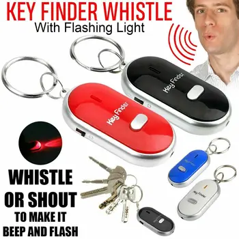 

Whistle Key Finder Flashing Beeping Remote Lost Keyfinder Locator Keyring