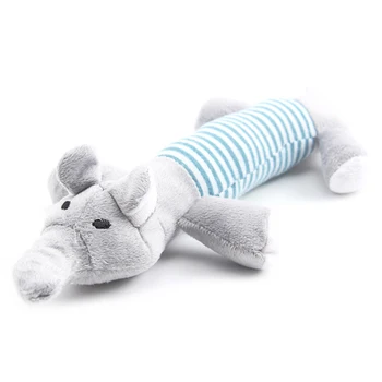 

Pet Dog Chew Interative Squeaker Squeaky Toy Puppy Teeth Training Chewing Cute Pig Elephant Animal Sound Plush Toy
